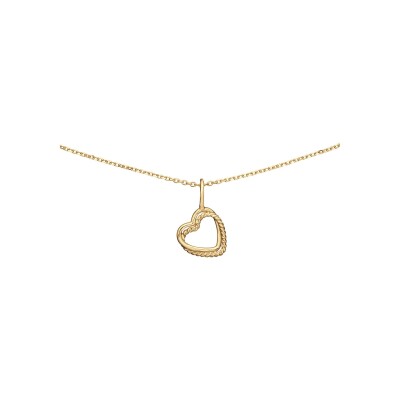 Collier Jackie Gold Cœur torsadé en or jaune