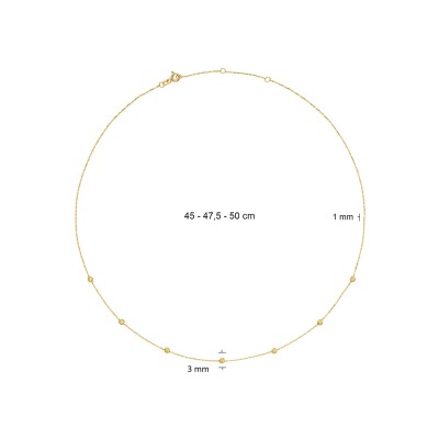 Collier Jackie Gold Rembrandt en or jaune