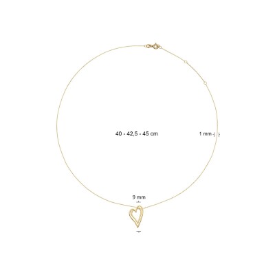 Collier Jackie Gold Cheers to Love en or jaune