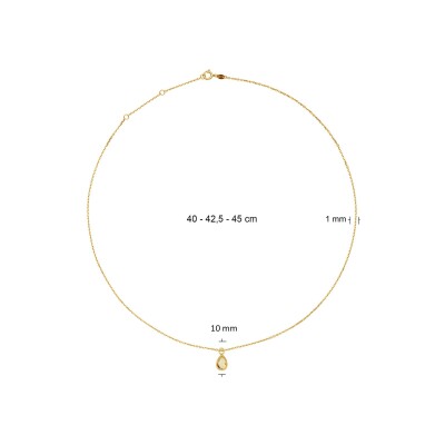 Collier Jackie Gold Amstel en or jaune et citrine