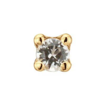 Piercing Jackie Gold en or jaune et topaze blanche