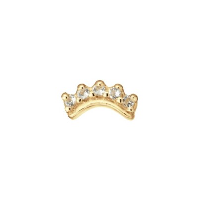 Piercing Jackie Gold Courbe en or jaune et topaze blanche