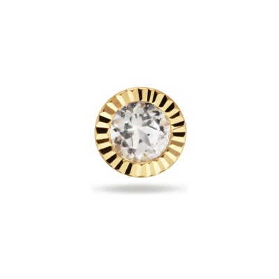 Piercing Jackie Gold Vintage en or jaune et topaze blanches