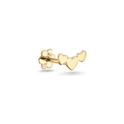 Piercing Jackie Gold 3 coeurs en or jaune