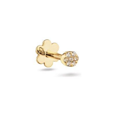 Piercing Jackie Gold Piercing pavage en or jaune et topaze blanches