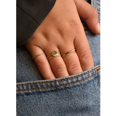 Bague Jackie Gold Torsadée en or jaune