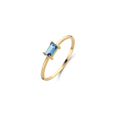 Bague Jackie Gold Medina en or jaune et topaze bleue