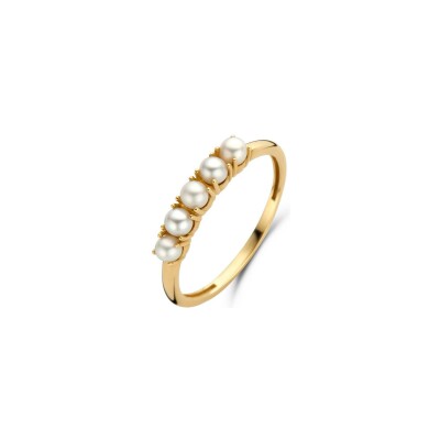 Bague Jackie Gold Perles d'Amalfi en or jaune et perles d'eau douce