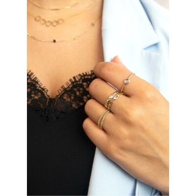 Bague Jackie Gold Petit Sablon en or jaune