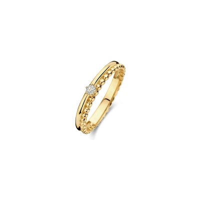 Bague Jackie Gold en or jaune et topaze blanche