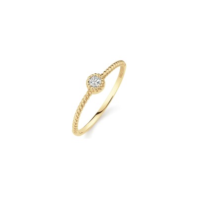 Bague Jackie Gold Grimaldi en or jaune et topaze blanche