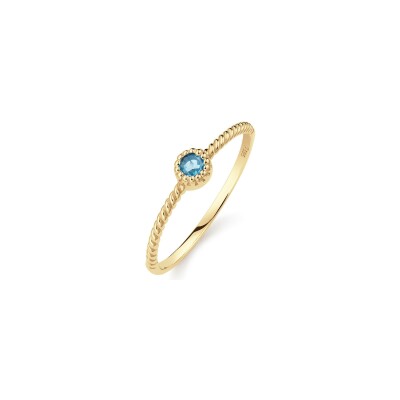 Bague Jackie Gold Grimaldi en or jaune et topaze bleue