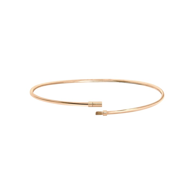 Bracelet-jonc Vanrycke Le fil de la vie en or rose