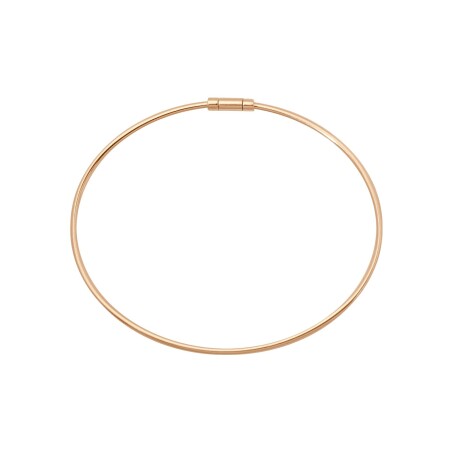 Bracelet-jonc Vanrycke Le fil de la vie en or rose, taille 1