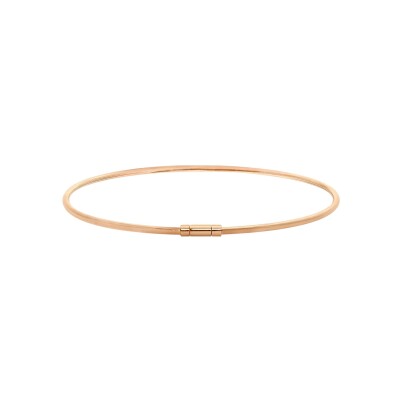 Bracelet-jonc Vanrycke Le fil de la vie en or rose, taille 2