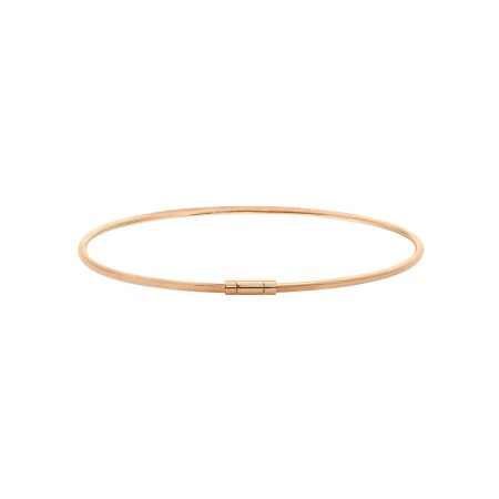 Bracelet-jonc Vanrycke Le fil de la vie en or rose, taille 1