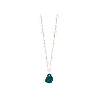 Collier GINETTE NY JALA en or rose et chrysocolle