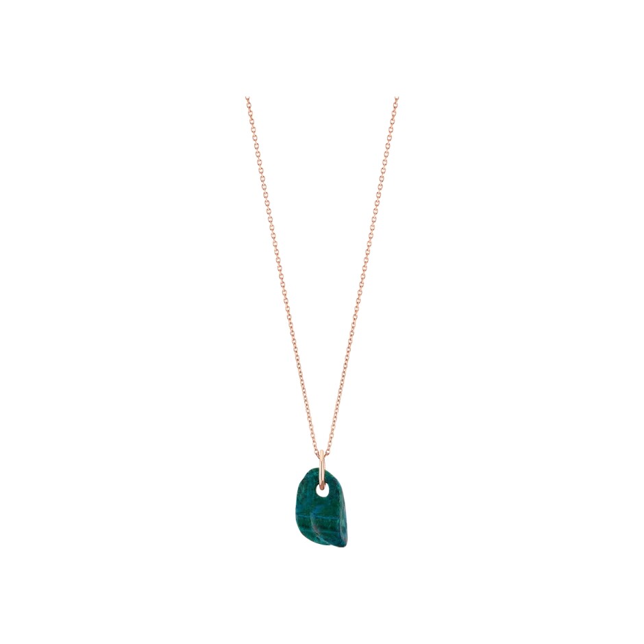 Collier GINETTE NY JALA en or rose et chrysocolle