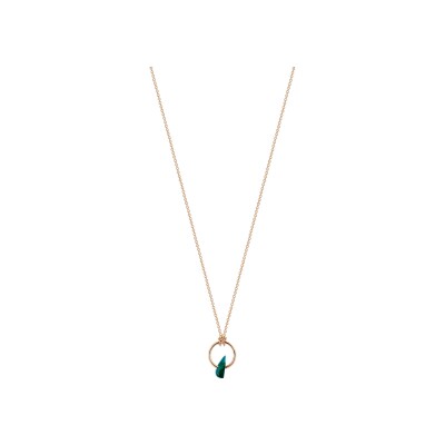 Collier GINETTE NY JALA en or rose et chrysocolle