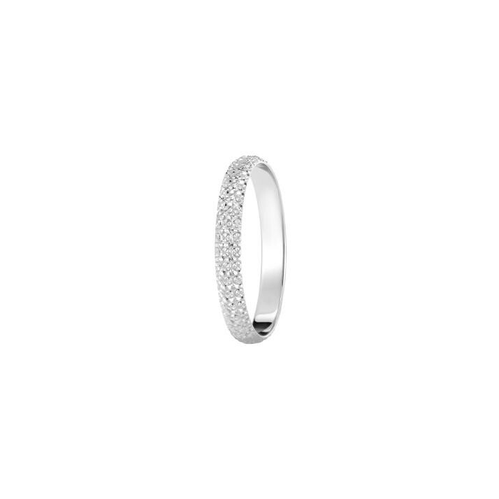 Alliance jonc Diamanteka en or blanc effet diamanté, 2.5mm