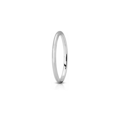 Alliance Fil rond JL en or blanc, 1.5mm