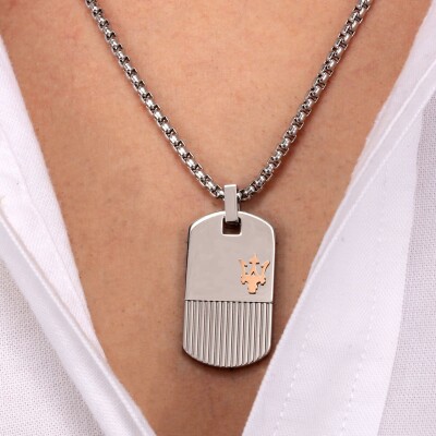 Collier Maserati Iconic en acier PVD