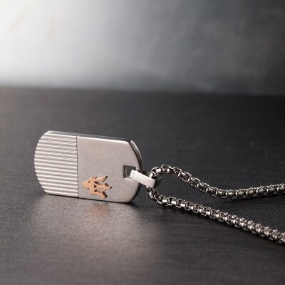 Collier Maserati Iconic en acier PVD