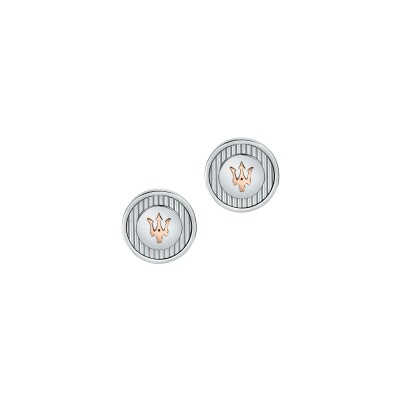 Boutons de manchettes Maserati Iconic en acier pvd