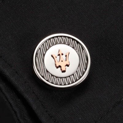 Boutons de manchettes Maserati Iconic en acier pvd