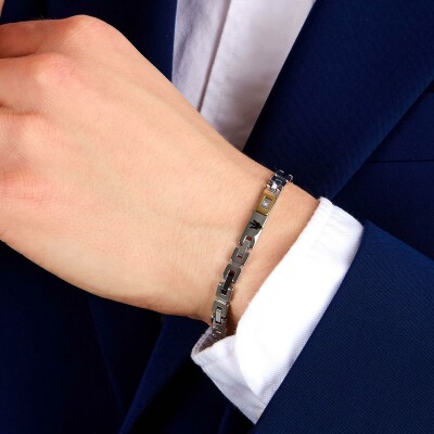 Bracelet Maserati Diamonds en acier et diamant