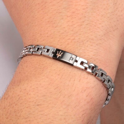 Bracelet Maserati Diamonds en acier pvd et diamant