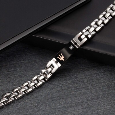 Bracelet Maserati Diamonds en acier pvd et diamant