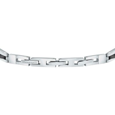 Bracelet Maserati Ceramic en acier, céramique et cristal bleu
