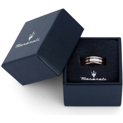 Bague Maserati Ceramic en acier et céramique, taille 67