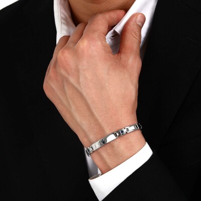 Bracelet Maserati Sapphire  en acier et saphir