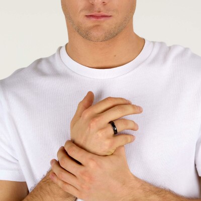 Bague Maserati Ceramic en acier et céramique, taille 61