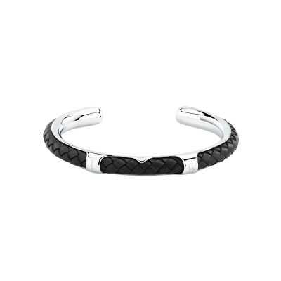 Bracelet Maserati Leather en acier et cuir