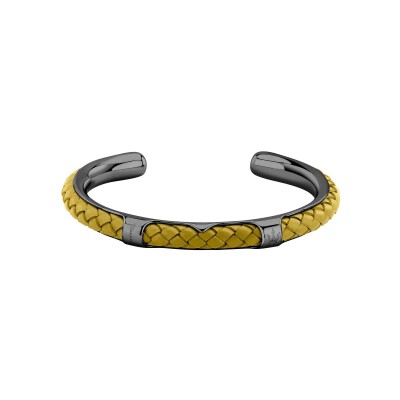 Bracelet Maserati Leather en acier et cuir