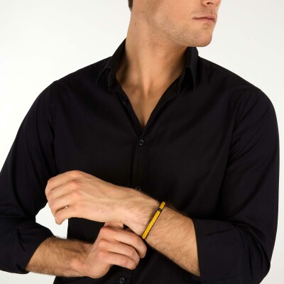 Bracelet Maserati Leather en acier et cuir