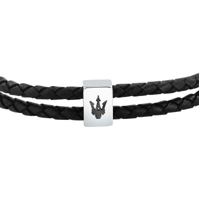Bracelet Maserati Leather en acier et cuir