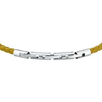 Bracelet Maserati Leather en acier et cuir