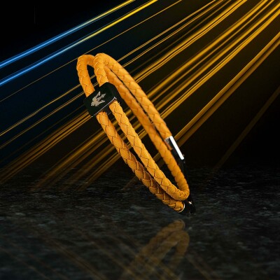 Bracelet Maserati Leather en acier et cuir