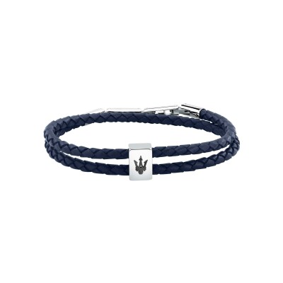 Bracelet Maserati Leather en acier et cuir