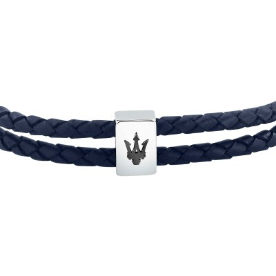 Bracelet Maserati Leather en acier et cuir