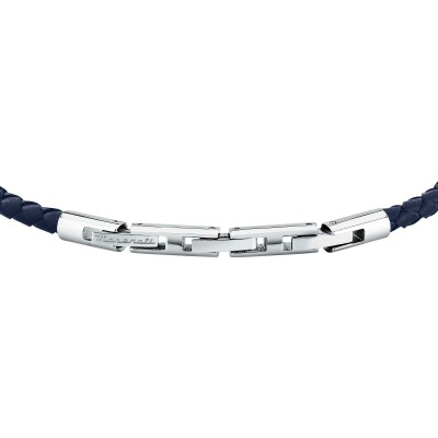 Bracelet Maserati Leather en acier et cuir