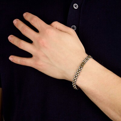 Bracelet Maserati Iconic en acier pvd et céramique