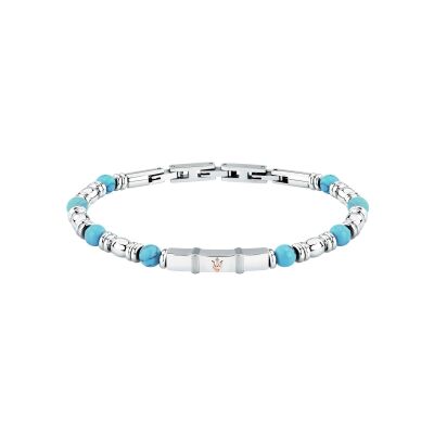 Bracelet Maserati Iconic en acier et turquoise