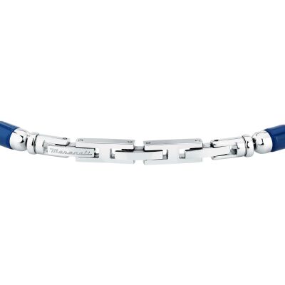 Bracelet Maserati Iconic en acier et agate bleue