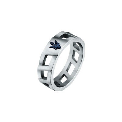 Bague Maserati Iconic en acier, taille 59