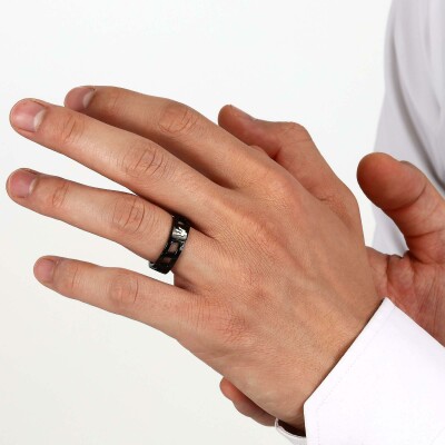 Bague Maserati Iconic en acier, taille 59